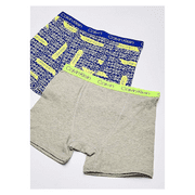 Calvin Klein Boys' Cotton Boxer Briefs 2pk, Blue and Htr Grey, XL (16-18)
